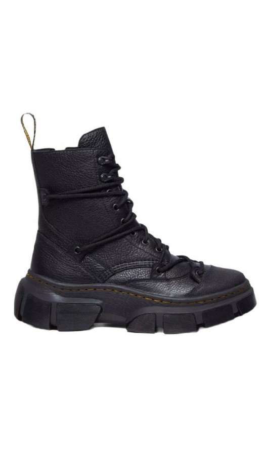 DR.MARTENS DMXL 8 EYE BOOT LUNAR RUBBER GRAIN LEATHER ΜΠΟΤΑΚΙ KONTO ΓΥΝΑΙΚΕΙΟ BLACK