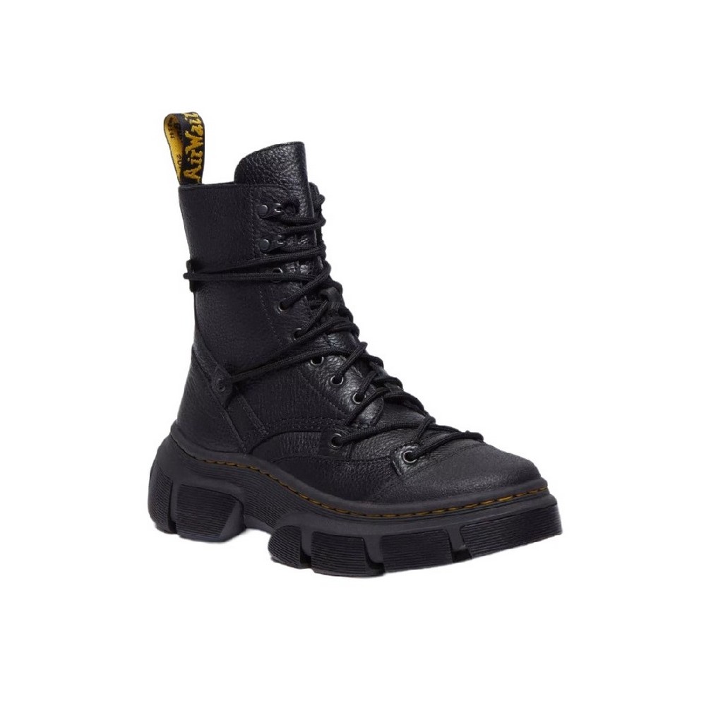 DR.MARTENS DMXL 8 EYE BOOT LUNAR RUBBER GRAIN LEATHER ΜΠΟΤΑΚΙ KONTO ΓΥΝΑΙΚΕΙΟ BLACK