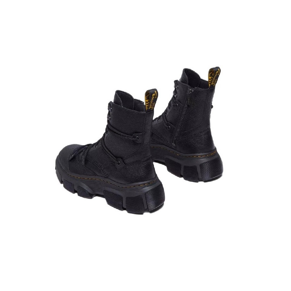 DR.MARTENS DMXL 8 EYE BOOT LUNAR RUBBER GRAIN LEATHER ΜΠΟΤΑΚΙ KONTO ΓΥΝΑΙΚΕΙΟ BLACK