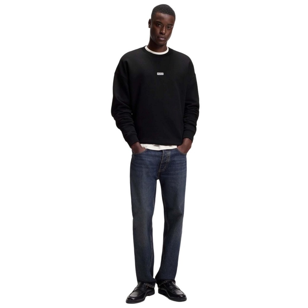 HUGO BOSS NAVIU JERSEY SWEATER ΜΠΛΟΥΖΑ ΦΟΥΤΕΡ ΑΝΔΡΙΚΗ BLACK