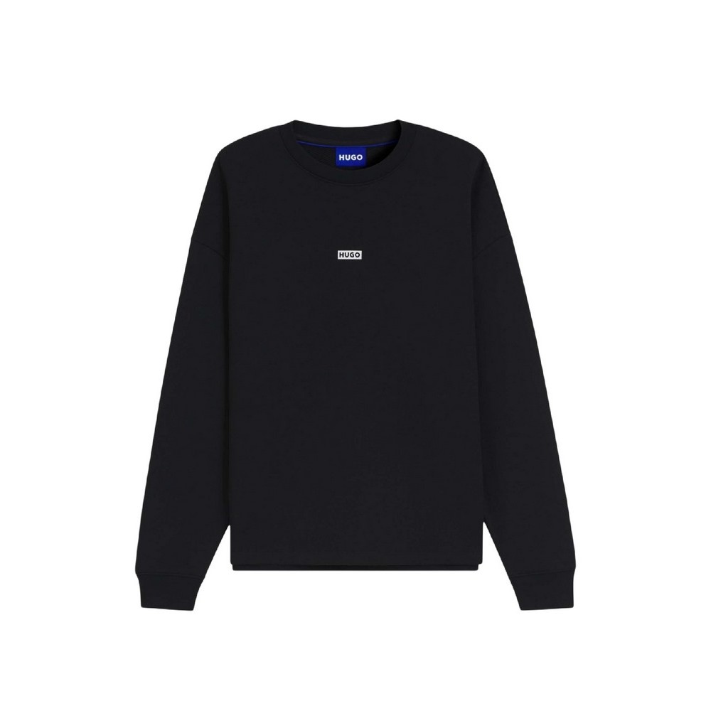 HUGO BOSS NAVIU JERSEY SWEATER ΜΠΛΟΥΖΑ ΦΟΥΤΕΡ ΑΝΔΡΙΚΗ BLACK