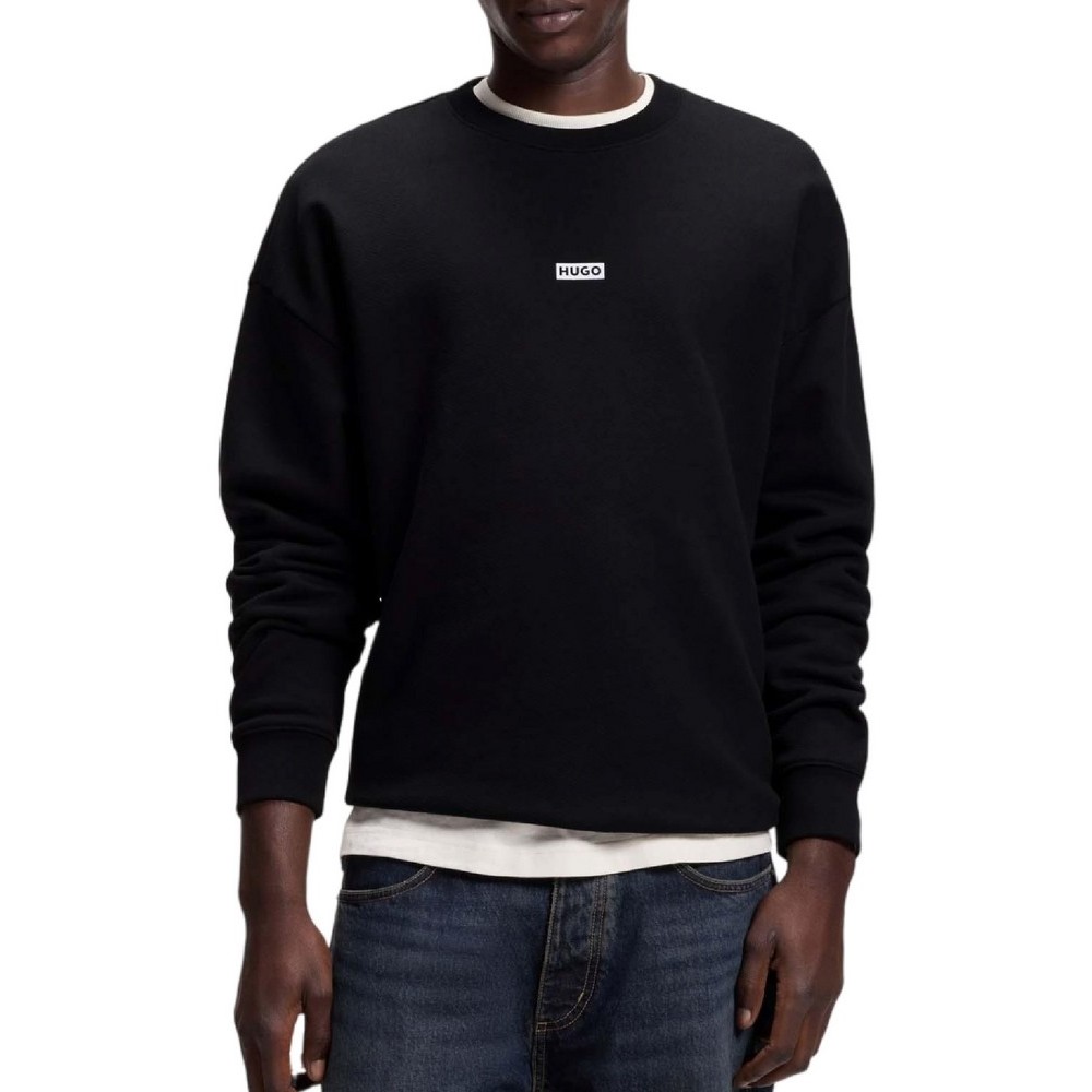 HUGO BOSS NAVIU JERSEY SWEATER ΜΠΛΟΥΖΑ ΦΟΥΤΕΡ ΑΝΔΡΙΚΗ BLACK