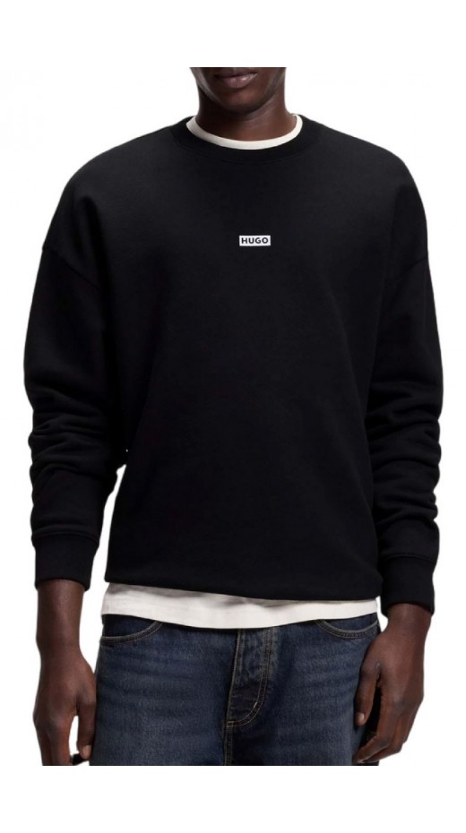 HUGO BOSS NAVIU JERSEY SWEATER ΜΠΛΟΥΖΑ ΦΟΥΤΕΡ ΑΝΔΡΙΚΗ BLACK
