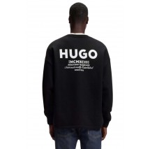 HUGO BOSS NAVIU JERSEY SWEATER ΜΠΛΟΥΖΑ ΦΟΥΤΕΡ ΑΝΔΡΙΚΗ BLACK