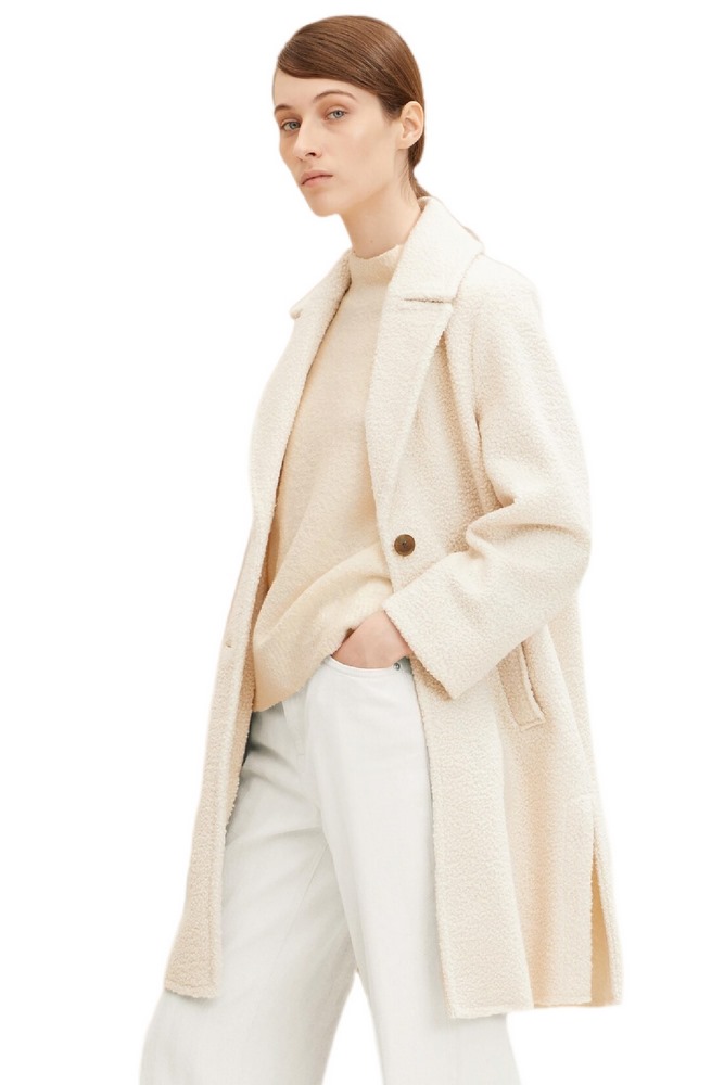 ΠΑΛΤΟ BOUCLE ΓΥΝΑΙΚΕΙΟ TOM TAILOR ECRU
