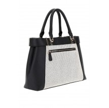 GUESS ANADELA 3 COMP SATCHEL ΤΣΑΝΤΑ ΓΥΝΑΙΚΕΙΑ NATURAL/BLACK