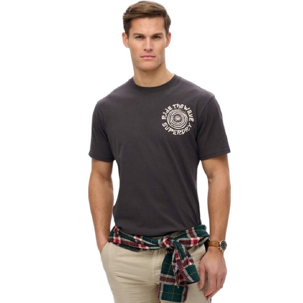SUPERDRY D2 OVIN OUTDOOR NARRATIVE LOOSE TEE T-SHIRT ΜΠΛΟΥΖΑ ΑΝΔΡΙΚΟ BLACK