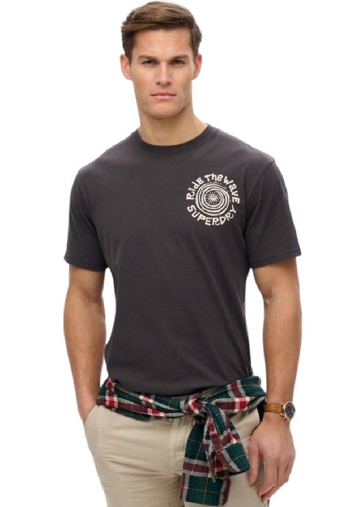 SUPERDRY D2 OVIN OUTDOOR NARRATIVE LOOSE TEE T-SHIRT ΜΠΛΟΥΖΑ ΑΝΔΡΙΚΟ BLACK