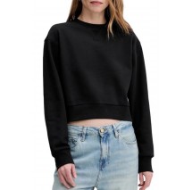 CALVIN KLEIN JEANS A CRPPD BDG LG SWT  ΦΟΥΤΕΡ ΜΠΛΟΥΖΑ ΓΥΝΑΙΚΕΙΑ BLACK
