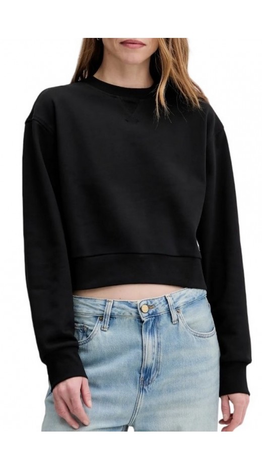 CALVIN KLEIN JEANS A CRPPD BDG LG SWT  ΦΟΥΤΕΡ ΜΠΛΟΥΖΑ ΓΥΝΑΙΚΕΙΑ BLACK