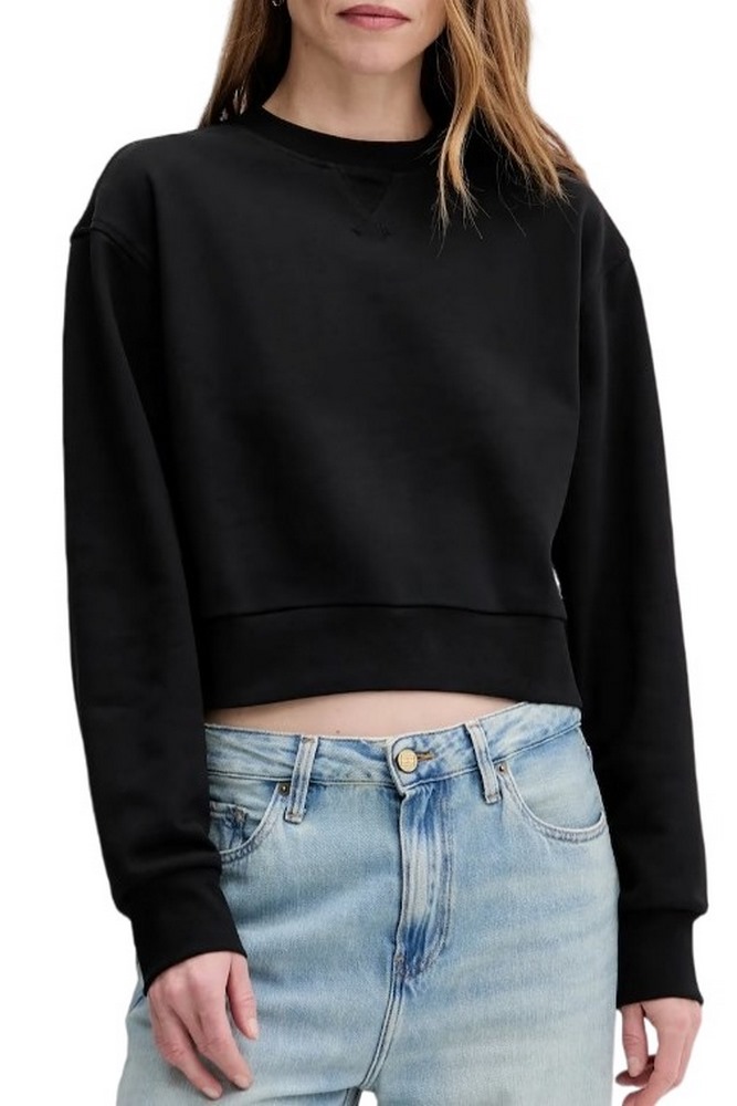 CALVIN KLEIN JEANS A CRPPD BDG LG SWT  ΦΟΥΤΕΡ ΜΠΛΟΥΖΑ ΓΥΝΑΙΚΕΙΑ BLACK