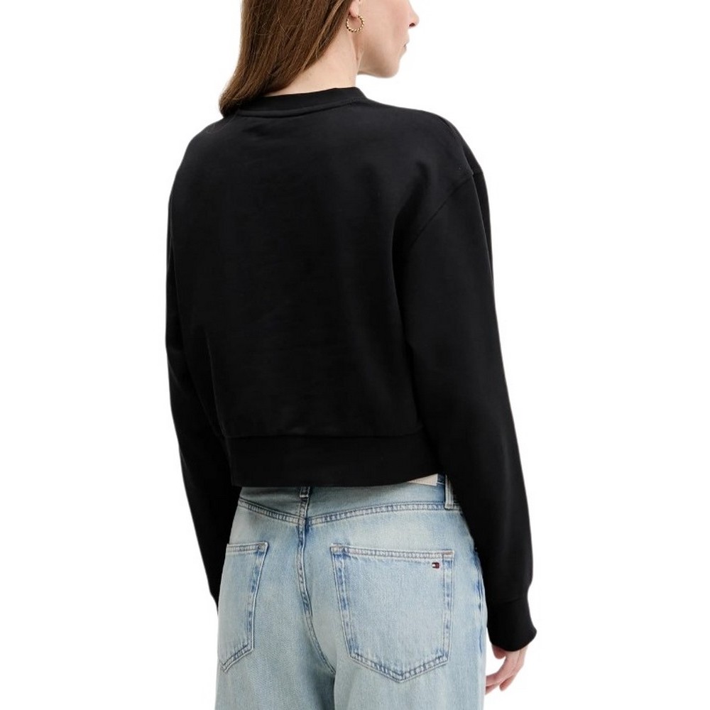 CALVIN KLEIN JEANS A CRPPD BDG LG SWT  ΦΟΥΤΕΡ ΜΠΛΟΥΖΑ ΓΥΝΑΙΚΕΙΑ BLACK
