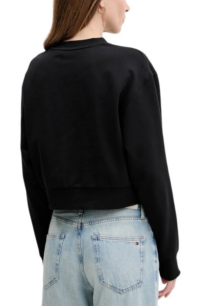 CALVIN KLEIN JEANS A CRPPD BDG LG SWT  ΦΟΥΤΕΡ ΜΠΛΟΥΖΑ ΓΥΝΑΙΚΕΙΑ BLACK