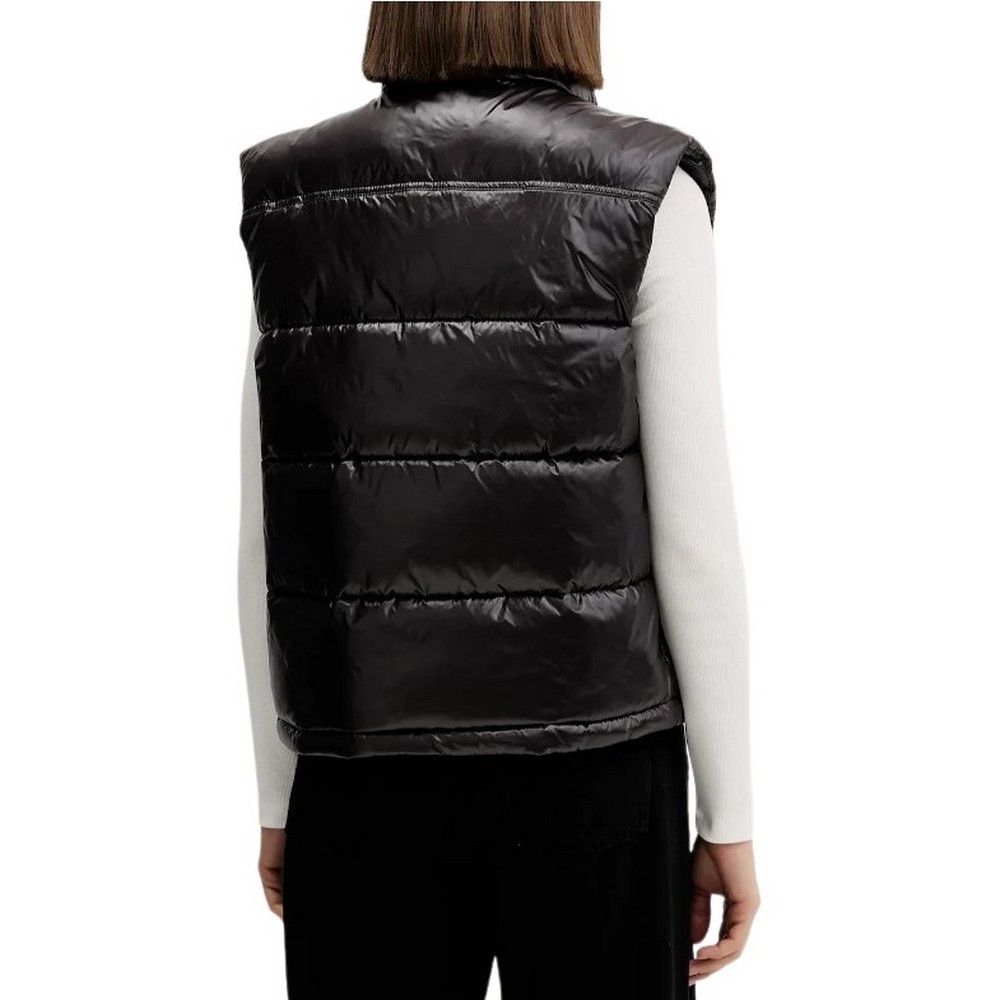 TOMMY JEANS ESSENTIAL PUFFER VEST SHINY ΓΙΛΕΚΟ ΜΠΟΥΦΑΝ ΓΥΝΑΙΚΕΙΟ BLACK