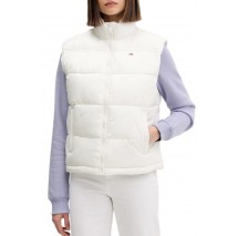 TOMMY JEANS ESSENTIAL PUFFER VEST SHINY ΓΙΛΕΚΟ ΜΠΟΥΦΑΝ ΓΥΝΑΙΚΕΙΟ WHITE