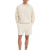 TOMMY JEANS RLX WAFFLE SCRIPT CREW ΜΠΛΟΥΖΑ ΑΝΔΡΙΚΗ ECRU