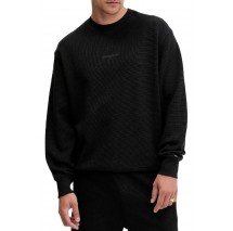 TOMMY JEANS RLX WAFFLE SCRIPT CREW ΜΠΛΟΥΖΑ ΑΝΔΡΙΚΗ BLACK