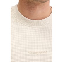 TOMMY JEANS RLX WAFFLE SCRIPT CREW ΜΠΛΟΥΖΑ ΑΝΔΡΙΚΗ ECRU