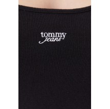 TOMMY JEANS SCRIPT STRAP MIDI DRESS EXT ΦΟΡΕΜΑ ΓΥΝΑΙΚΕΙΟ BLACK