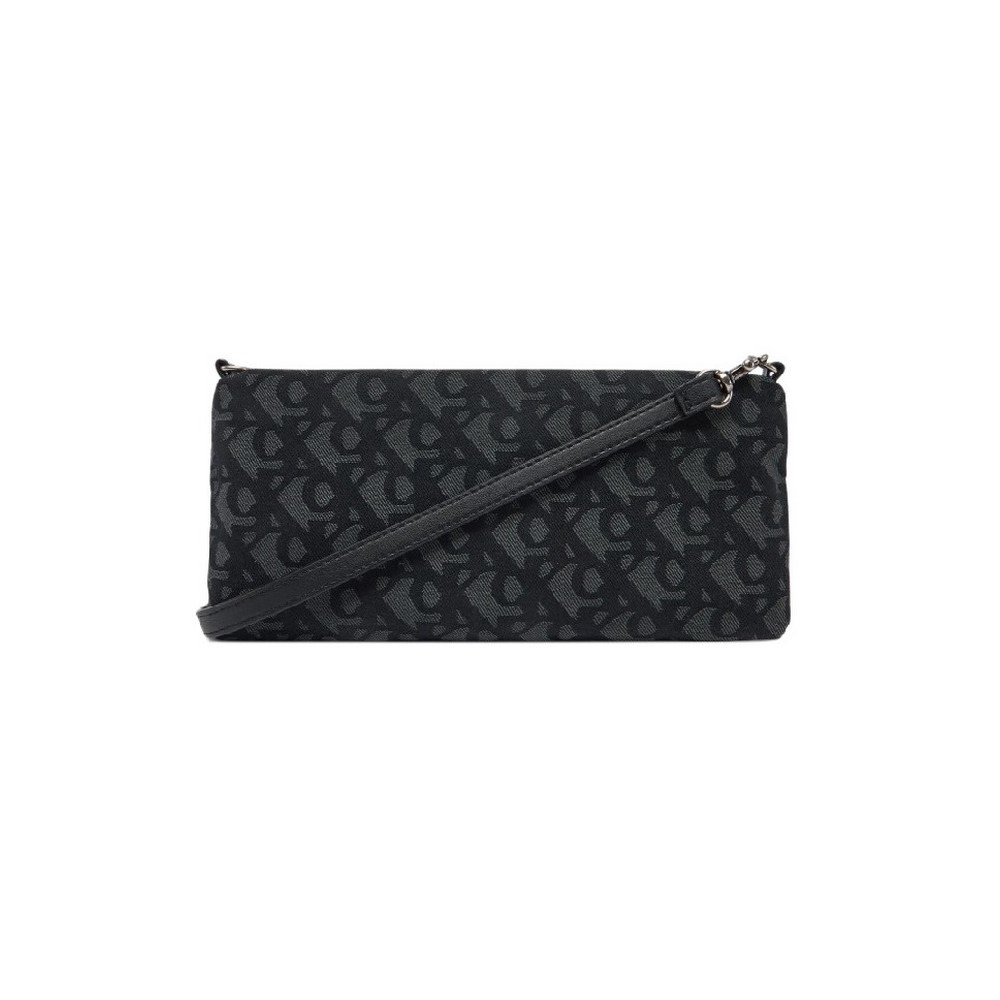 CALVIN KLEIN LOGO JACQUARD SOPHIE TOP ZIP ΤΣΑΝΤΑ ΓΥΝΑΙΚΕΙΑ BLACK