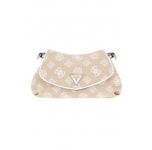 GUESS BEYZA FLAP SHOULDER BAG ΤΣΑΝΤΑ ΓΥΝΑΙΚΕΙΑ WHITE