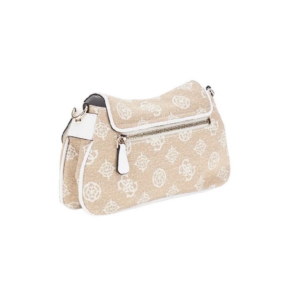GUESS BEYZA FLAP SHOULDER BAG ΤΣΑΝΤΑ ΓΥΝΑΙΚΕΙΑ WHITE