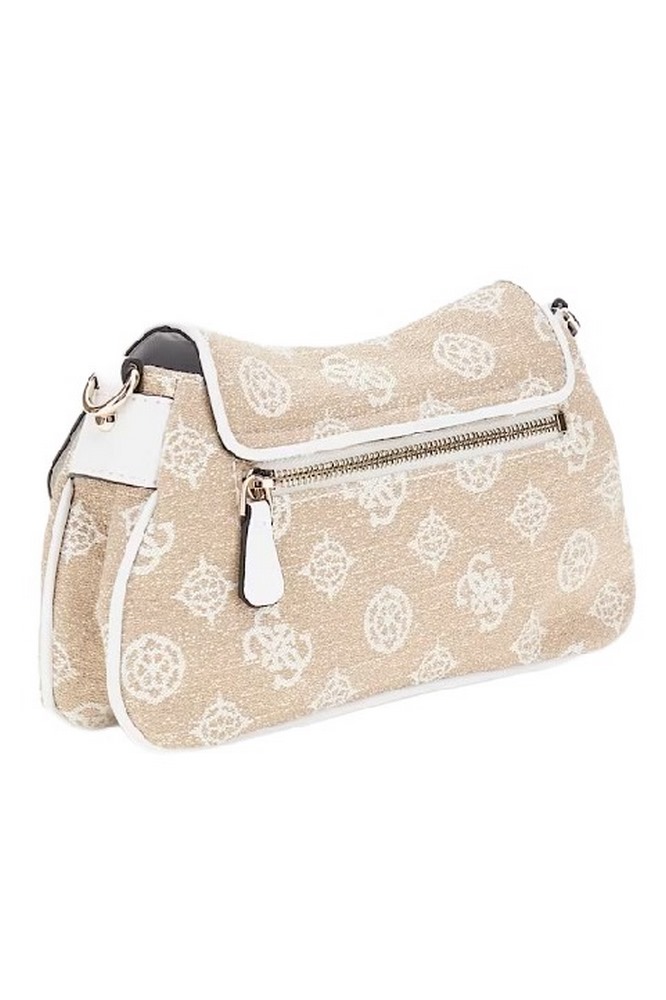 GUESS BEYZA FLAP SHOULDER BAG ΤΣΑΝΤΑ ΓΥΝΑΙΚΕΙΑ WHITE