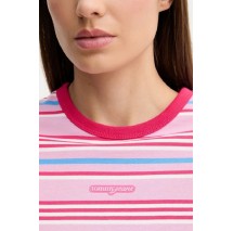 TOMMY JEANS REG SH SCRIPT STRIPE TEE T-SHIRT ΜΠΛΟΥΖΑ ΓΥΝΑΙΚΕΙΑ MULTI