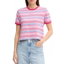 TOMMY JEANS REG SH SCRIPT STRIPE TEE T-SHIRT ΜΠΛΟΥΖΑ ΓΥΝΑΙΚΕΙΑ MULTI