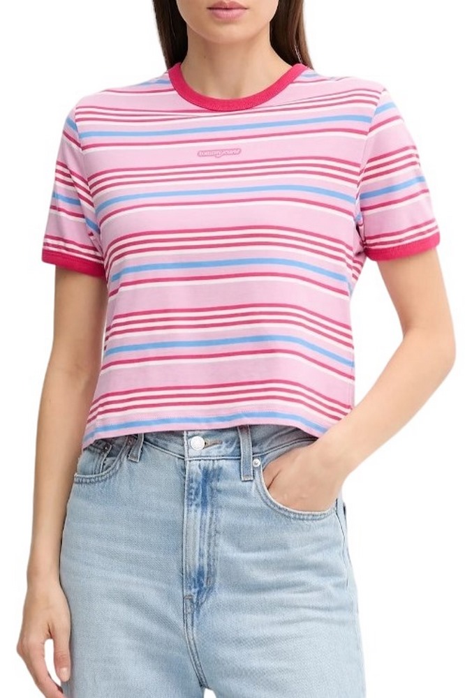 TOMMY JEANS REG SH SCRIPT STRIPE TEE T-SHIRT ΜΠΛΟΥΖΑ ΓΥΝΑΙΚΕΙΑ MULTI