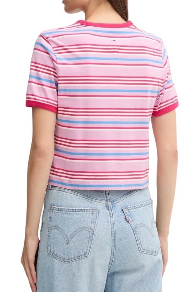 TOMMY JEANS REG SH SCRIPT STRIPE TEE T-SHIRT ΜΠΛΟΥΖΑ ΓΥΝΑΙΚΕΙΑ MULTI