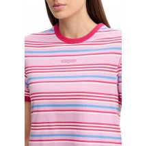 TOMMY JEANS REG SH SCRIPT STRIPE TEE T-SHIRT ΜΠΛΟΥΖΑ ΓΥΝΑΙΚΕΙΑ MULTI