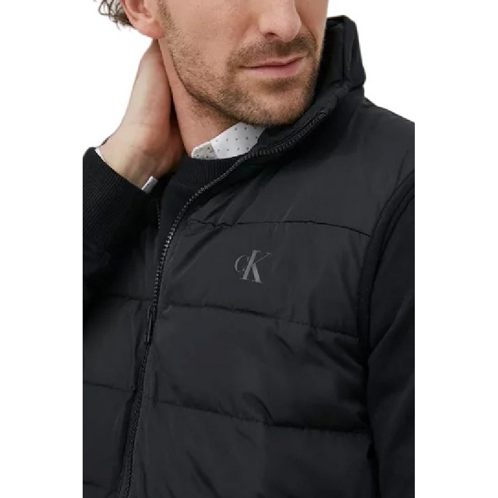 CALVIN KLEIN JEANS BADGE ELASTIC TRIM VEST ΜΠΟΥΦΑΝ-ΓΙΛΕΚΟ ΑΝΔΡΙΚΟ BLACK