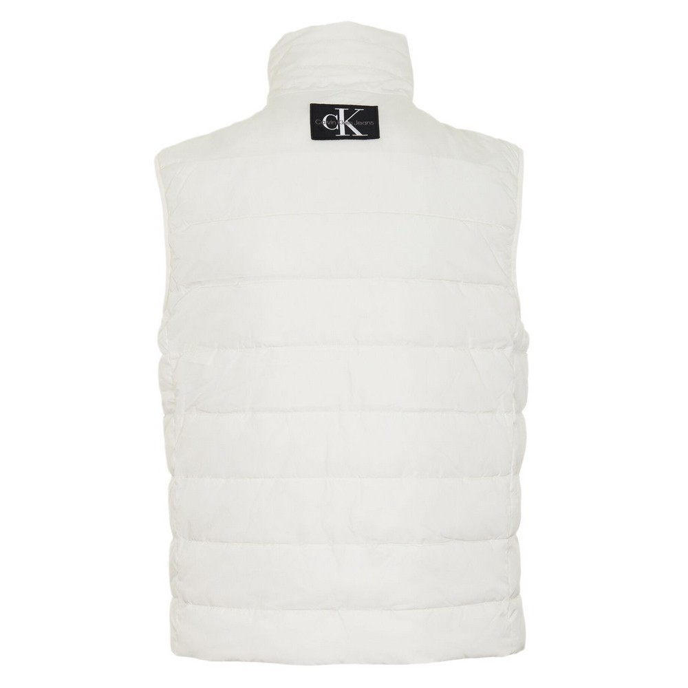 CALVIN KLEIN JEANS BADGE ELASTIC TRIM VEST ΜΠΟΥΦΑΝ-ΓΙΛΕΚΟ ΑΝΔΡΙΚΟ ECRU