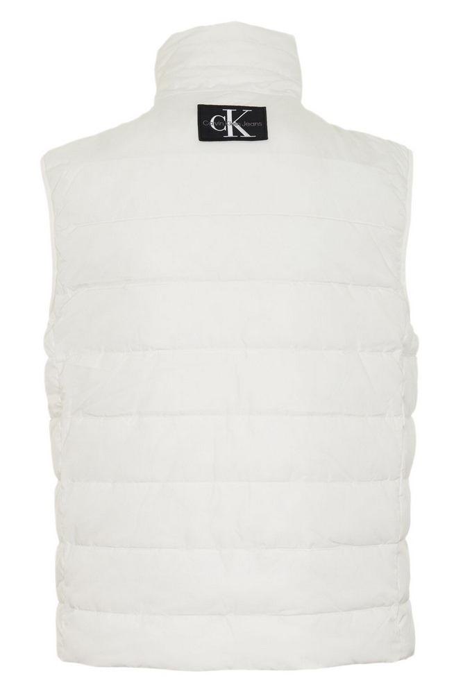 CALVIN KLEIN JEANS BADGE ELASTIC TRIM VEST ΜΠΟΥΦΑΝ-ΓΙΛΕΚΟ ΑΝΔΡΙΚΟ ECRU