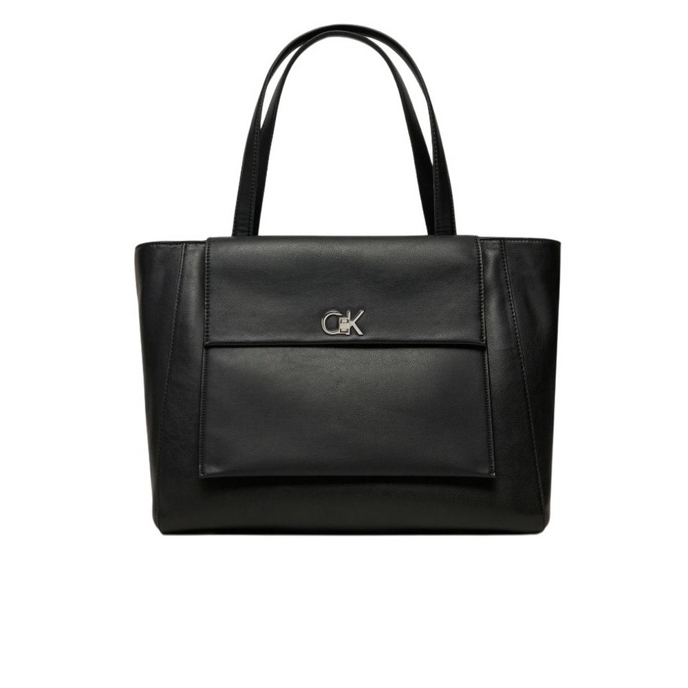 CALVIN KLEIN MEDIUM SHOPPER W/POCKET ΤΣΑΝΤΑ ΓΥΝΑΙΚΕΙΑ BLACK