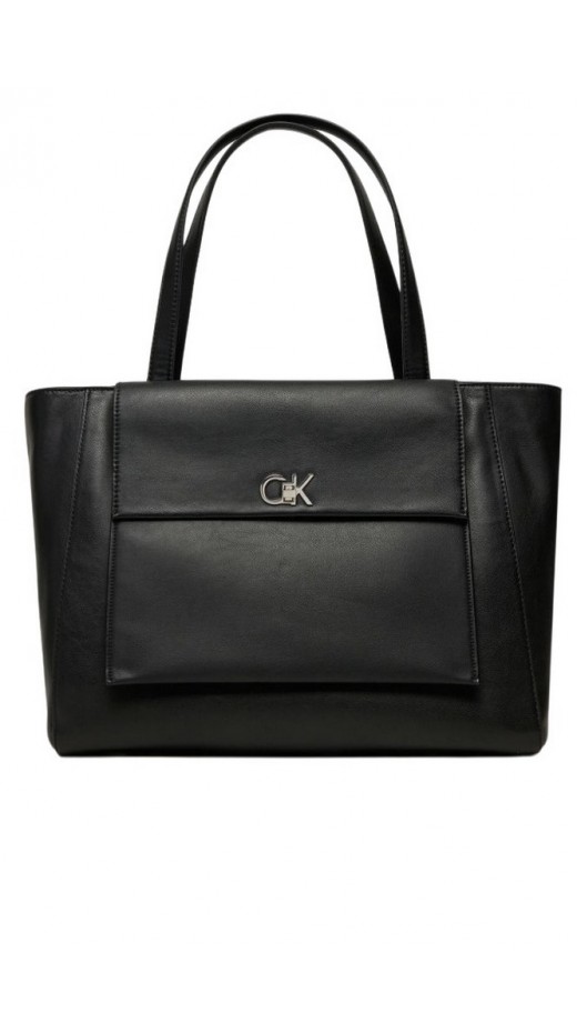 CALVIN KLEIN MEDIUM SHOPPER W/POCKET ΤΣΑΝΤΑ ΓΥΝΑΙΚΕΙΑ BLACK
