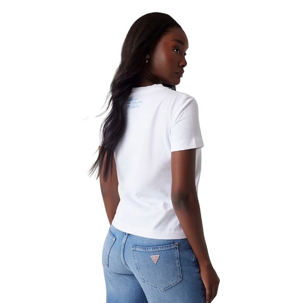 GUESS JEANS CHAIN TEET-SHIRT  ΜΠΛΟΥΖΑ ΓΥΝΑΙΚΕΙΑ WHITE