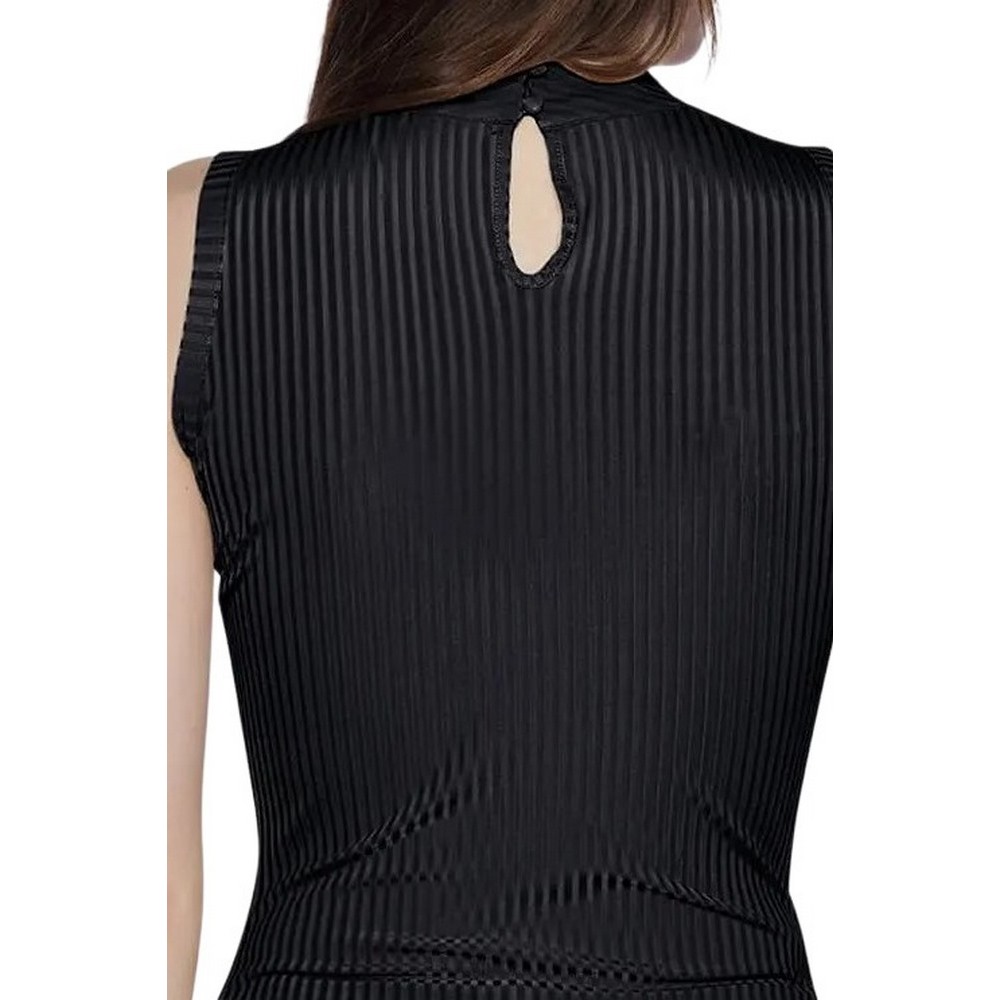 GUESS EVE SL TN RIB ΤΟΠ ΜΠΛΟΥΖΑ ΓΥΝΑΙΚΕΙΑ BLACK