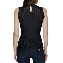 GUESS EVE SL TN RIB ΤΟΠ ΜΠΛΟΥΖΑ ΓΥΝΑΙΚΕΙΑ BLACK