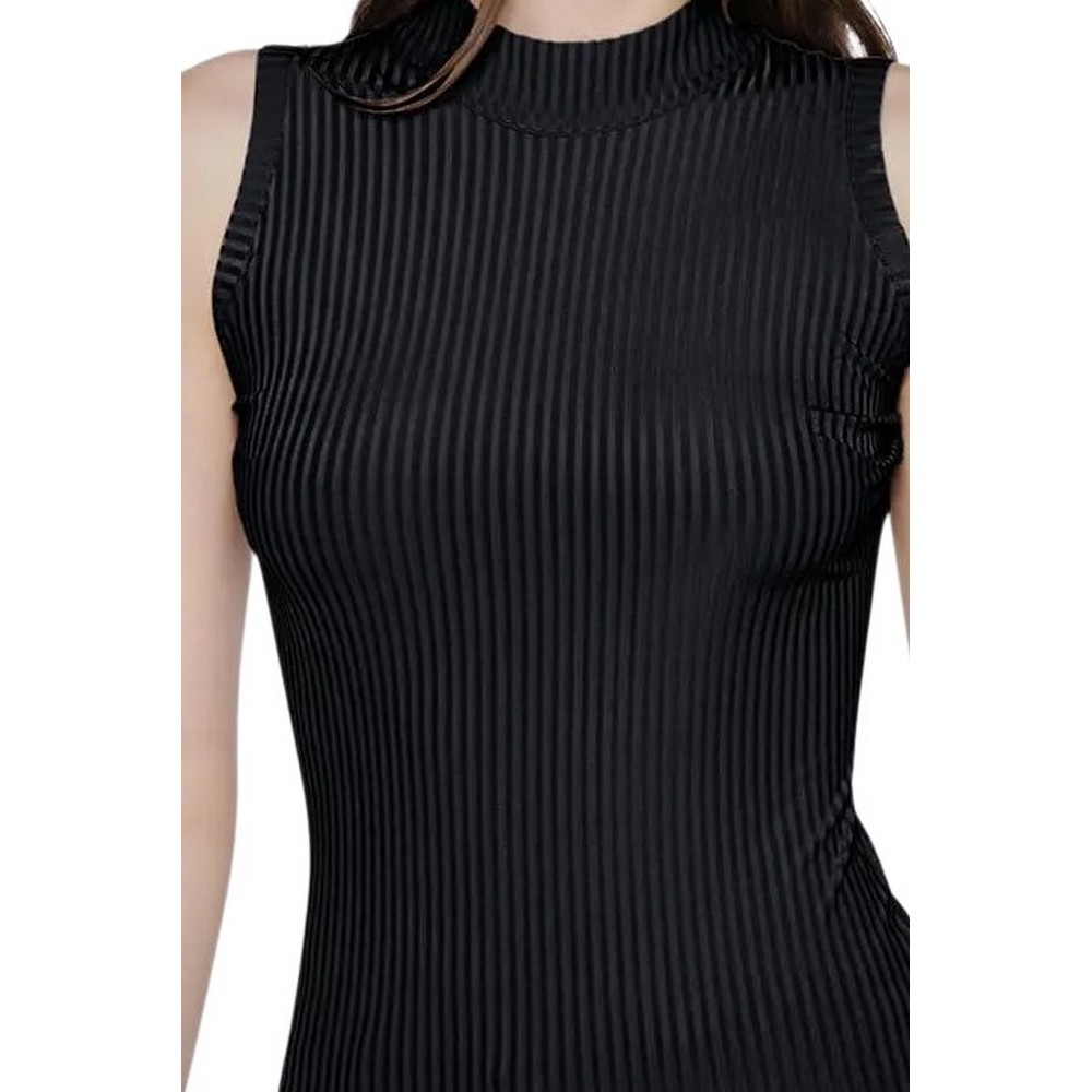 GUESS EVE SL TN RIB ΤΟΠ ΜΠΛΟΥΖΑ ΓΥΝΑΙΚΕΙΑ BLACK