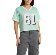 GUESS JEANS NECK 81 BOXY RECY POLY ATHLETIC T-SHIRT ΜΠΛΟΥΖΑ ΓΥΝΑΙΚΕΙΑ PETROL