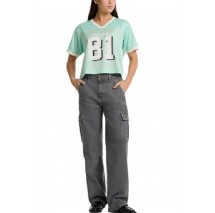 GUESS JEANS NECK 81 BOXY RECY POLY ATHLETIC T-SHIRT ΜΠΛΟΥΖΑ ΓΥΝΑΙΚΕΙΑ PETROL