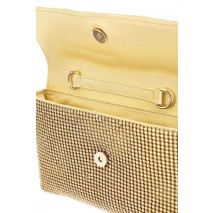 GUESS ZALINA FLAP CLUTCH ΤΣΑΝΤΑ ΓΥΝΑΙΚΕΙΑ GOLD