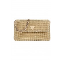 GUESS ZALINA FLAP CLUTCH ΤΣΑΝΤΑ ΓΥΝΑΙΚΕΙΑ GOLD