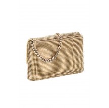 GUESS ZALINA FLAP CLUTCH ΤΣΑΝΤΑ ΓΥΝΑΙΚΕΙΑ GOLD