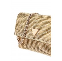 GUESS ZALINA FLAP CLUTCH ΤΣΑΝΤΑ ΓΥΝΑΙΚΕΙΑ GOLD