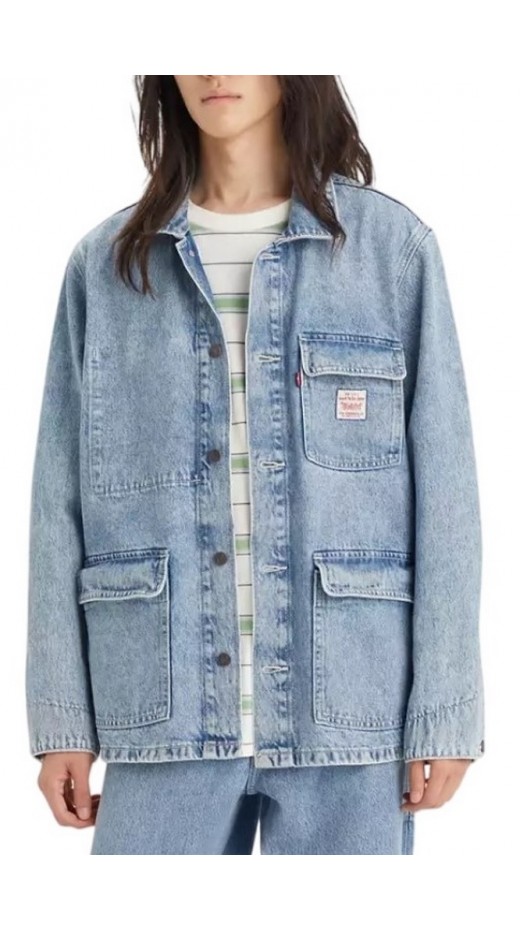 LEVIS BROADWAY ENIGNEER COAT ΜΠΟΥΦΑΝ ΑΝΔΡΙΚΟ BLUΕ DENIM