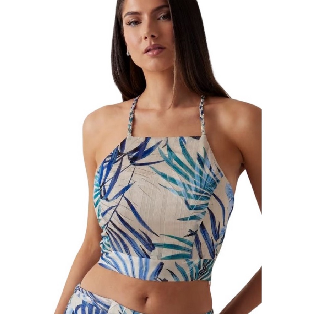 GUESS SL GAELLE CROP TOP ΜΠΛΟΥΖΑ ΤΟΠ ΓΥΝΑΙΚΕΙΟ MULTI
