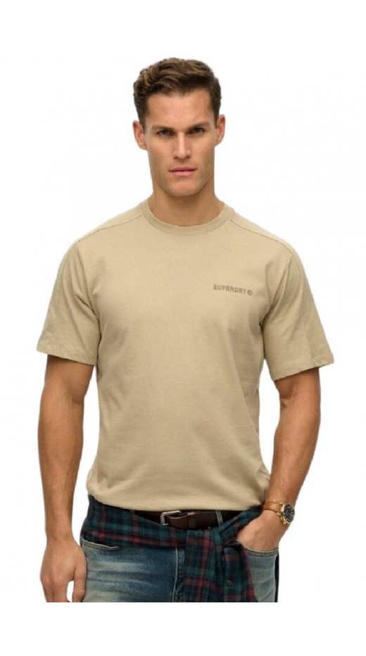 SUPERDRY CHN TECH RELAXED TEE T-SHIRT ΜΠΛΟΥΖΑ ΑΝΔΡΙΚΗ BEIGE